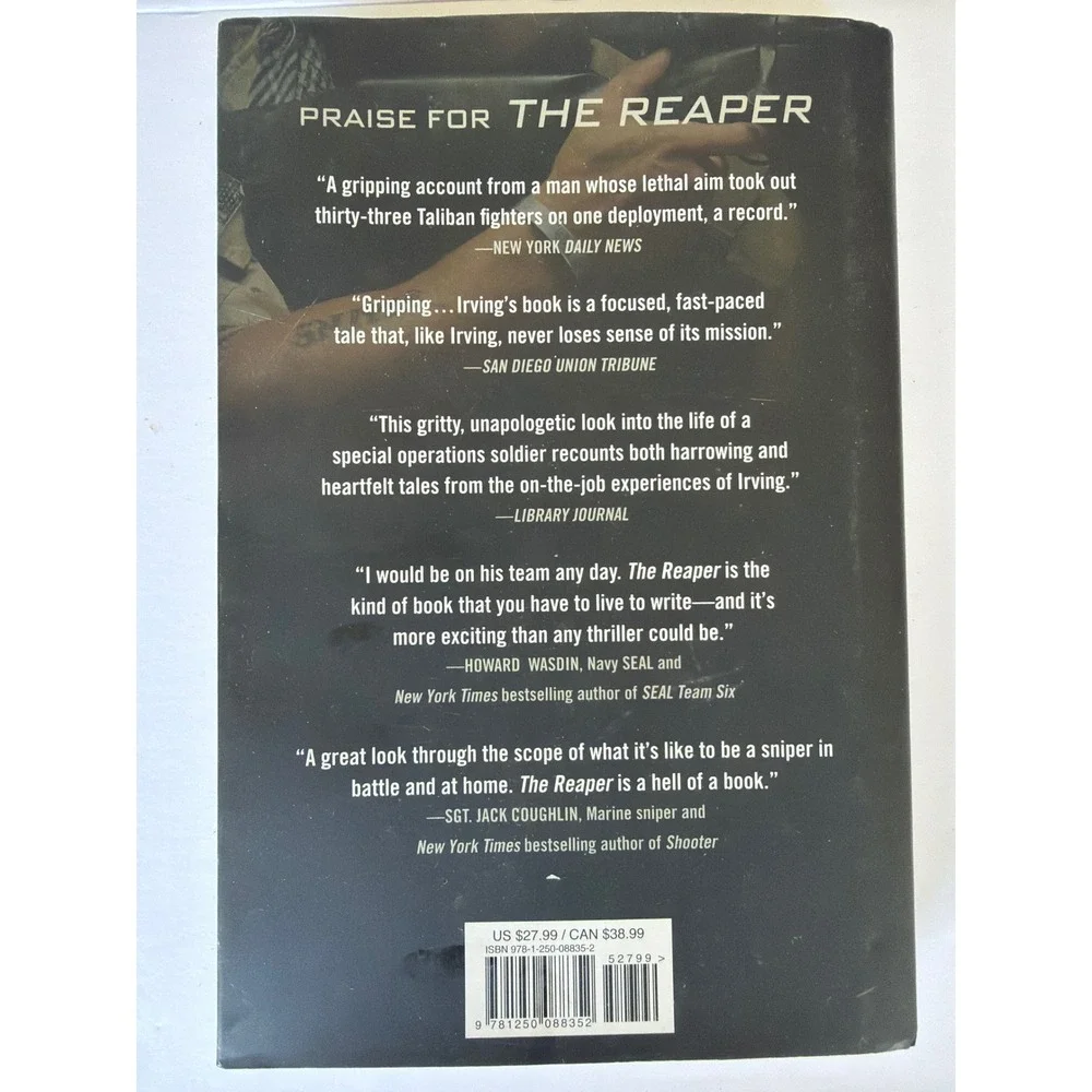 Way of the Reaper Nicholas Irving Gary Brozek Hardcover Sniper Memoir Military